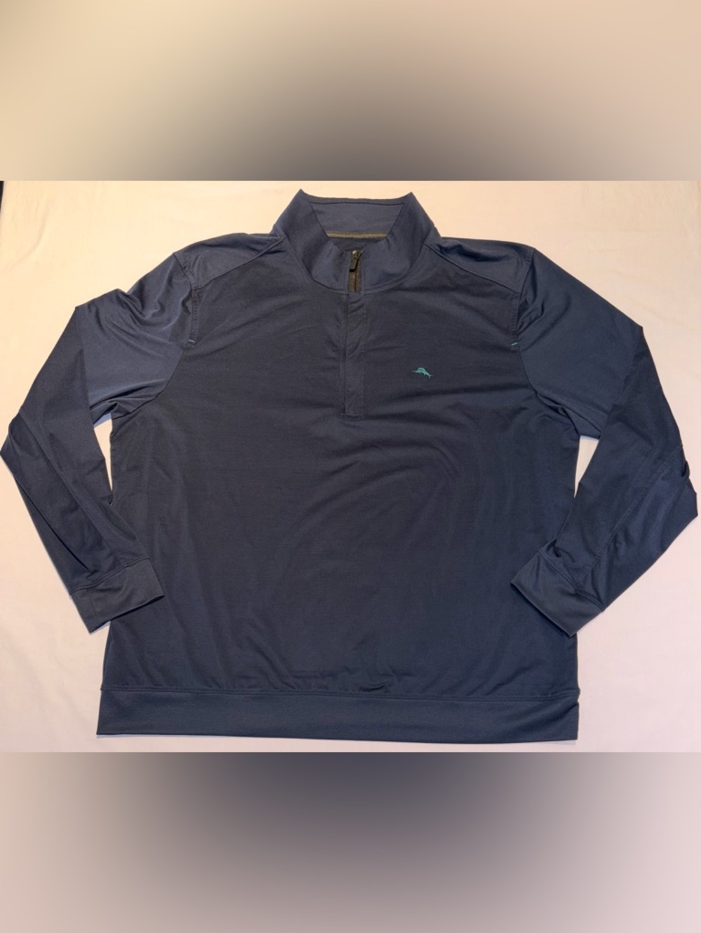 Tommy Bahama Men’s IslandZone Quarter-Zip Pullover Navy Blue Size XXL